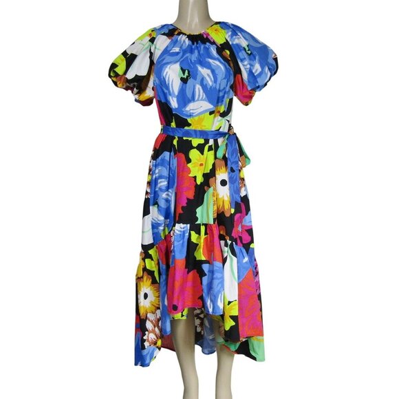 CHRISTOPHER JOHN ROGERS NWT XS Target ASYMMETRICAL Floral HIgh Low Ruffle Dress - Picture 1 of 12